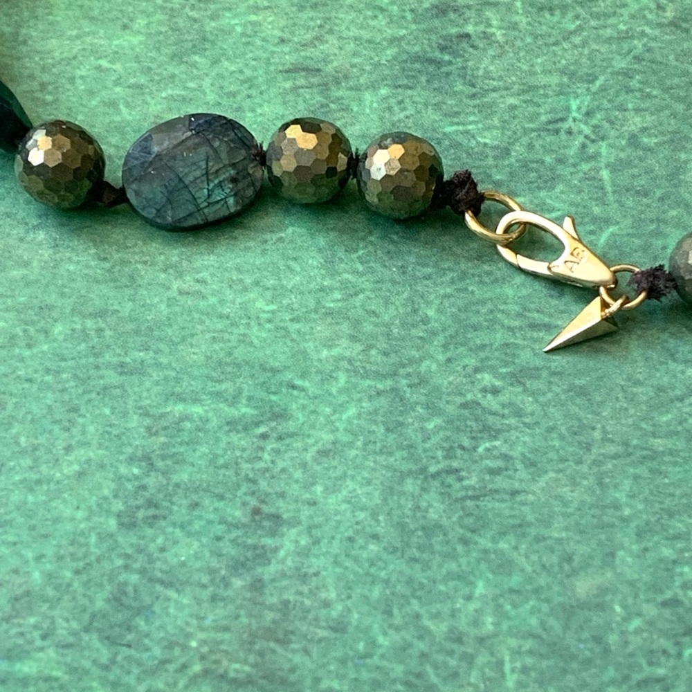 Alexis Bittar New Vanitas Coiled Snake Labradorite Beaded Statement Necklace - Picture 5 of 15